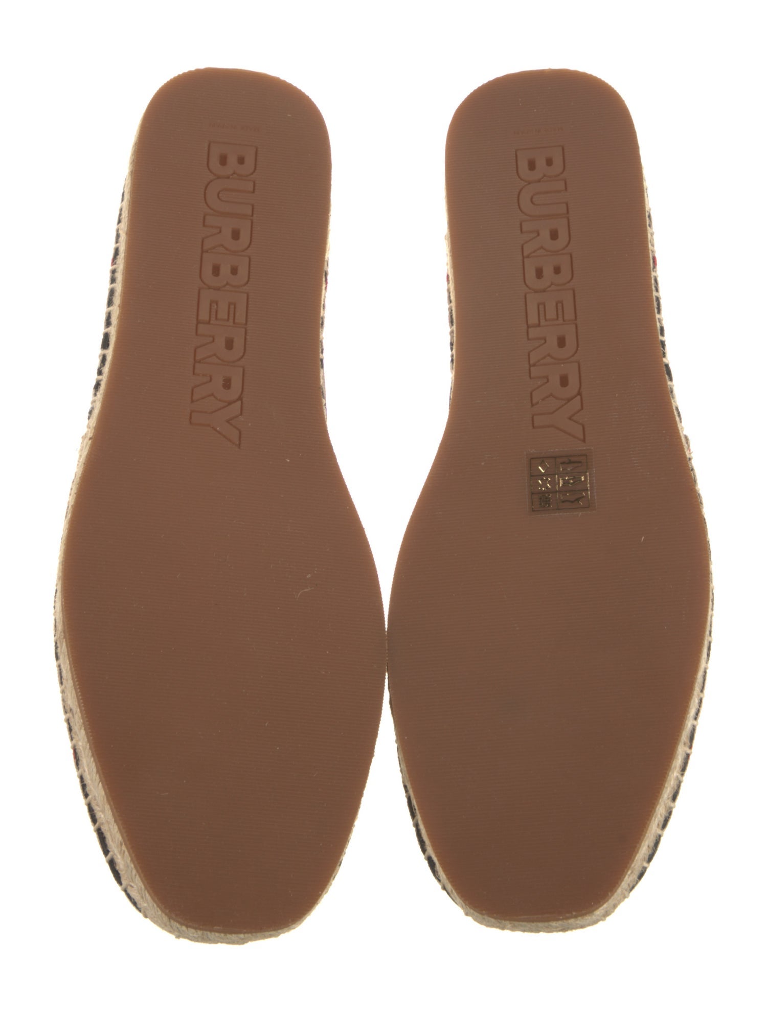 Burberry London Canvas Striped Espadrilles